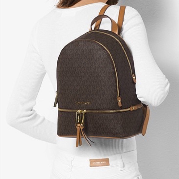 Michael Kors Rhea Medium Logo Backpack - Picture 2 of 16
